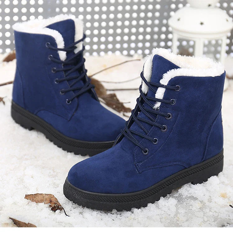 Boots Korean Style Winter Boots Snow Winter Shoes Woman Low Heels Women 's Fur Boots Ankle Combat Botas Mujer Luxury Footwear